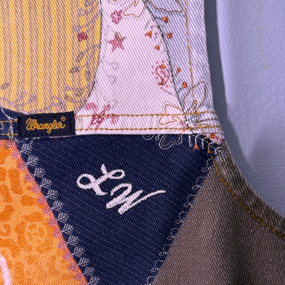 Wrangler + Lainey Patchwork Button-Front Vest in … - image 5